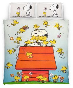 Housse De Couette Snoopy Câlin Beagle Parure de lit Ensemble De Literie