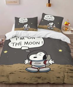 Alternative view of Housse De Couette Snoopy « I am on the moon » Parure de lit Ensemble De Literie