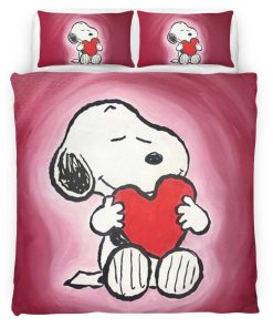 Housse De Couette Snoopy Cœur d’amour – Peanuts Parure de lit Ensemble De Literie