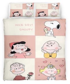 Housse De Couette Snoopy – Peanuts Personnages 7 Parure de lit Ensemble De Literie
