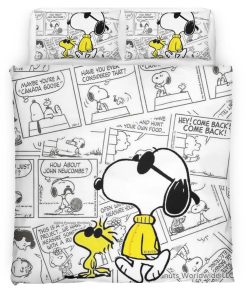 Housse De Couette Snoopy et Woodstock 3 Parure de lit Ensemble De Literie