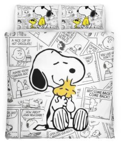 Housse De Couette Snoopy et Woodstock 4 Parure de lit Ensemble De Literie