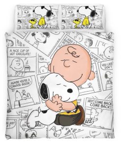 Housse De Couette Snoopy et Woodstock 5 Parure de lit Ensemble De Literie