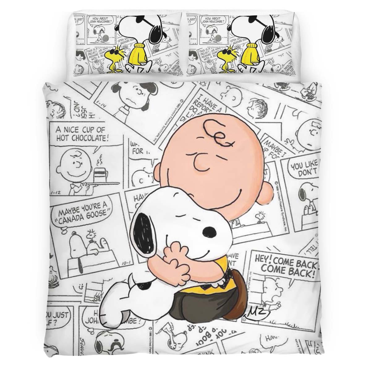 Housse De Couette Snoopy et Woodstock 5 Parure de lit Ensemble De Literie