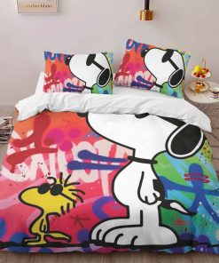 Alternative view of Housse De Couette Snoopy et Woodstock 6 Parure de lit Ensemble De Literie