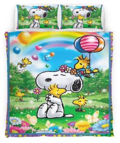 Housse De Couette Snoopy et Woodstock 7 Parure de lit Ensemble De Literie