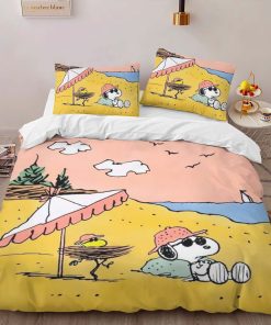 Alternative view of Housse De Couette Snoopy et Woodstock à la plage Parure de lit Ensemble De Literie