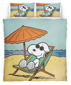 Housse De Couette Snoopy en été Parure de lit Ensemble De Literie
