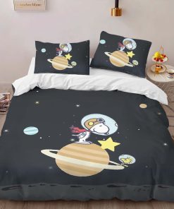 Alternative view of Housse De Couette Snoopy vers la lune 3 Parure de lit Ensemble De Literie