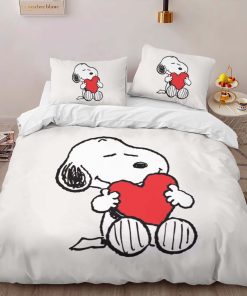 Alternative view of Housse De Couette Snoopy avec cœur Parure de lit Ensemble De Literie