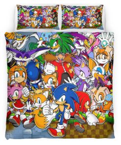 Housse De Couette Sonic the Hedgehog 16 Parure de lit Ensemble De Literie