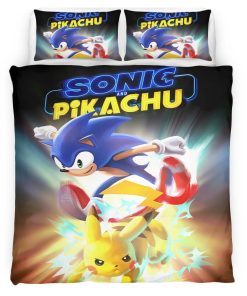 Housse De Couette Sonic the Hedgehog 17 Parure de lit Ensemble De Literie