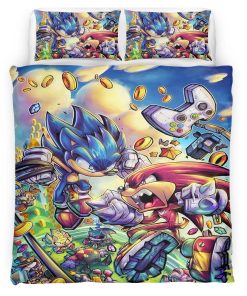 Housse De Couette Sonic the Hedgehog 19 Parure de lit Ensemble De Literie