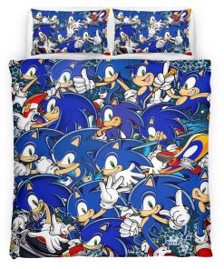 Housse De Couette Sonic the Hedgehog 27 Parure de lit Ensemble De Literie