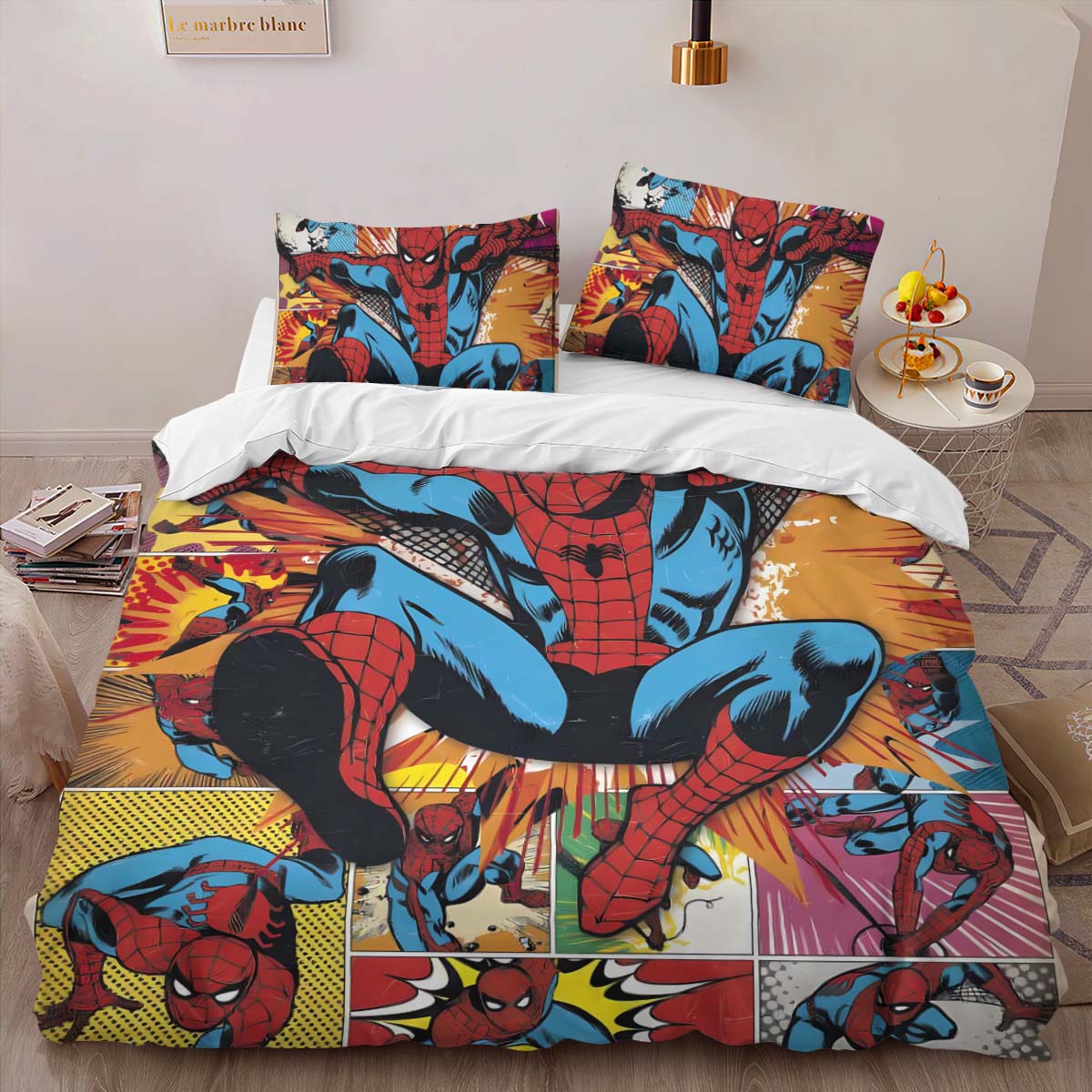 Housse De Couette Spider-Man Comic Parure de lit Ensemble De Literie – Image 2