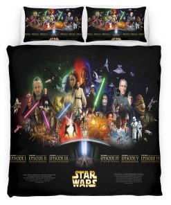 Housse De Couette Star Wars – Tous les Personnages 1003 Parure de lit Ensemble De Literie