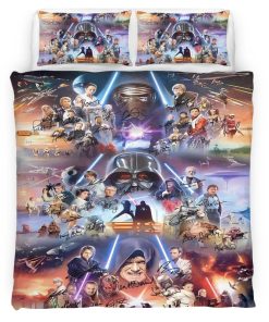 Housse De Couette Star Wars – Tous les Personnages 1005 Parure de lit Ensemble De Literie