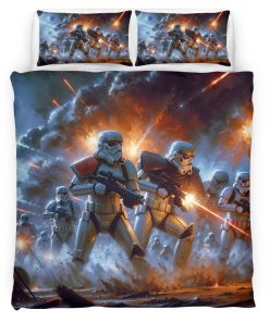 Housse De Couette Star Wars Battlefront II – Stormtroopers en Combat Parure de lit Ensemble De Literie