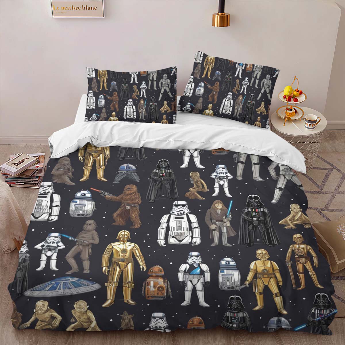 Housse De Couette Star Wars Personnages Parure de lit Ensemble De Literie – Image 2
