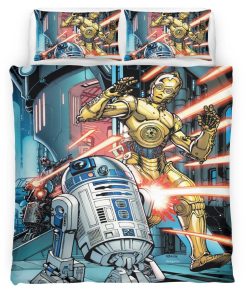 Housse De Couette Star Wars Droïdes Sombres Parure de lit Ensemble De Literie