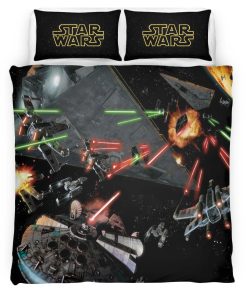 Housse De Couette Star Wars Bataille Spatiale 2 Parure de lit Ensemble De Literie