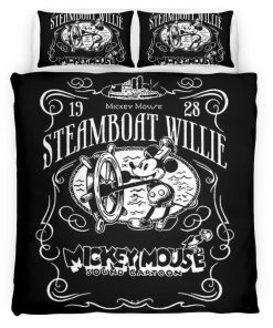 Housse De Couette Mickey Mouse Steamboat Willie 2 Parure de lit Ensemble De Literie