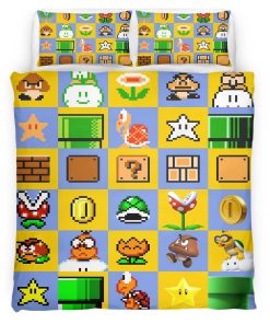 Housse De Couette Super Mario 15 Parure de lit Ensemble De Literie