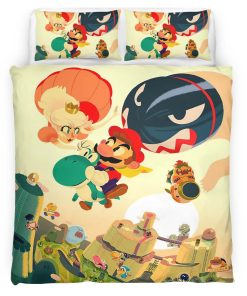Housse De Couette Super Mario 16 Parure de lit Ensemble De Literie