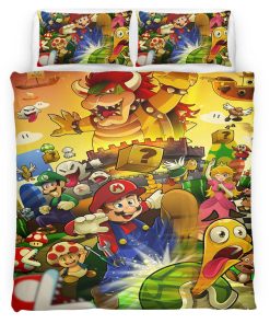 Housse De Couette Personnages Super Mario 13 Parure de lit Ensemble De Literie