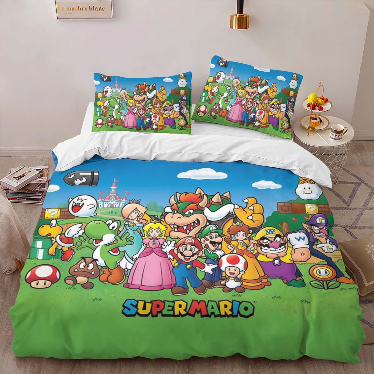 Housse De Couette Personnages Super Mario 14 Parure de lit Ensemble De Literie – Image 2