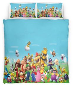 Housse De Couette Personnages Super Mario 15 Parure de lit Ensemble De Literie