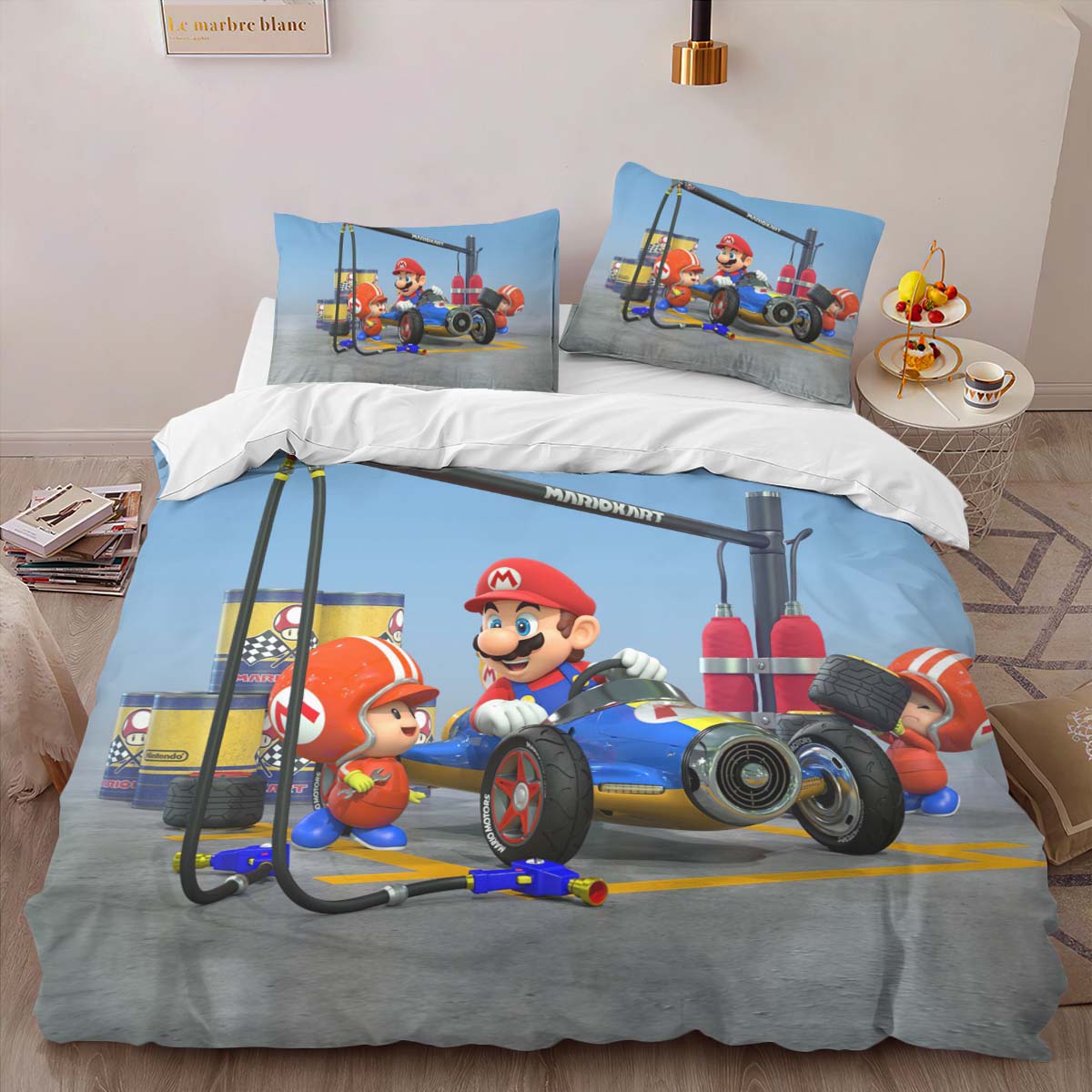 Housse De Couette Personnages Super Mario 2 Parure de lit Ensemble De Literie – Image 2