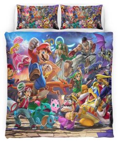Housse De Couette Personnages Super Mario 20 Parure de lit Ensemble De Literie