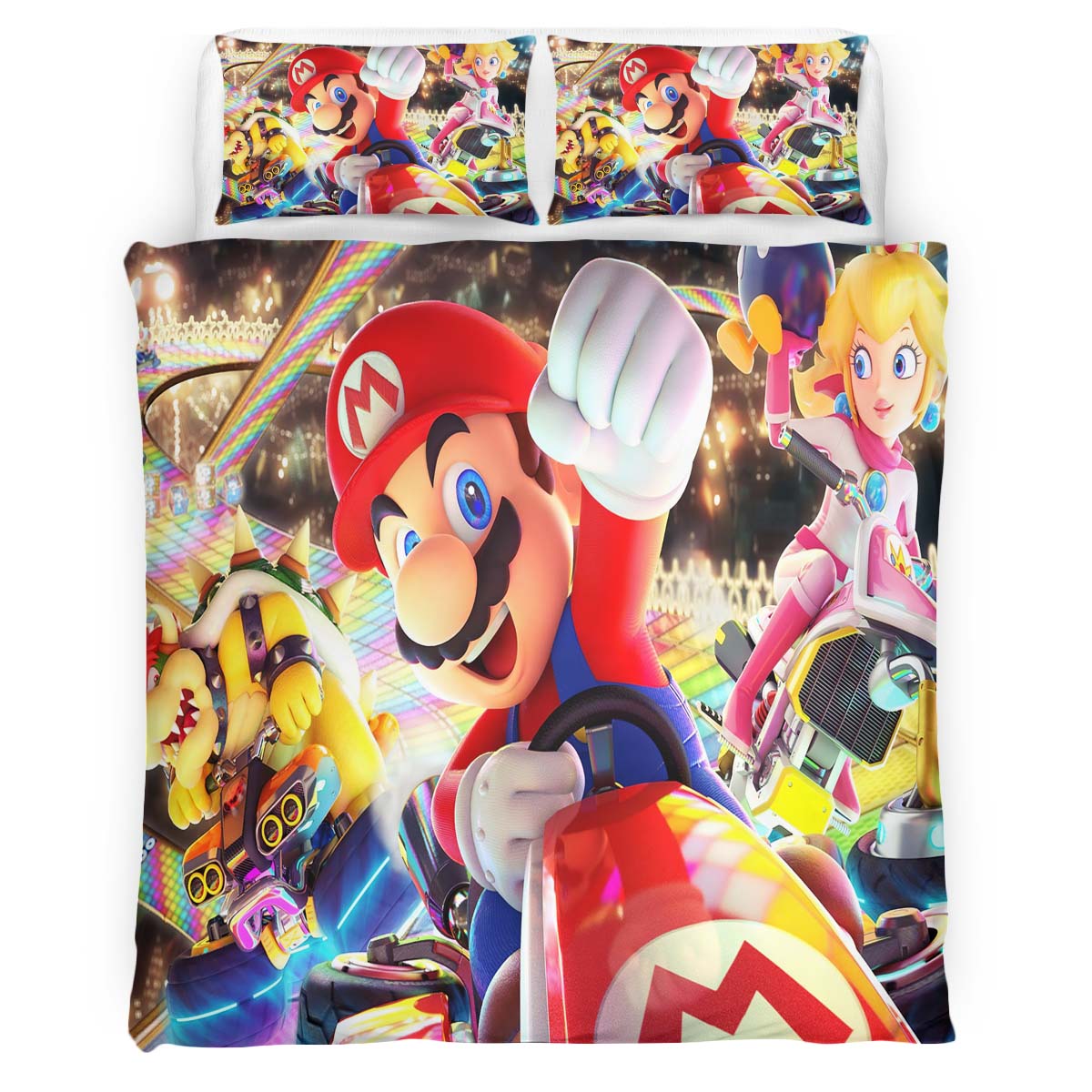 Housse De Couette Personnages Super Mario 21 Parure de lit Ensemble De Literie