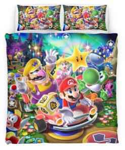 Housse De Couette Super Mario Personnages Parure de lit Ensemble De Literie