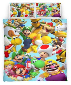 Housse De Couette Personnages Super Mario 27 Parure de lit Ensemble De Literie