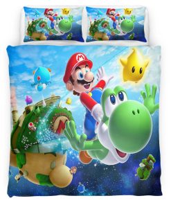 Housse De Couette Personnages Super Mario 3 Parure de lit Ensemble De Literie