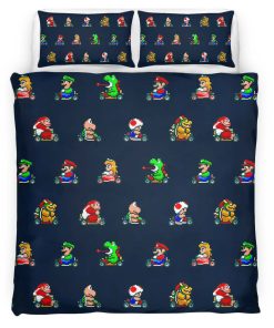 Housse De Couette Personnages Super Mario 30 Parure de lit Ensemble De Literie