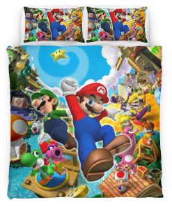 Housse De Couette Personnages Super Mario 4 Parure de lit Ensemble De Literie
