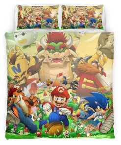 Housse De Couette Super Mario Personnages 5 Parure de lit Ensemble De Literie