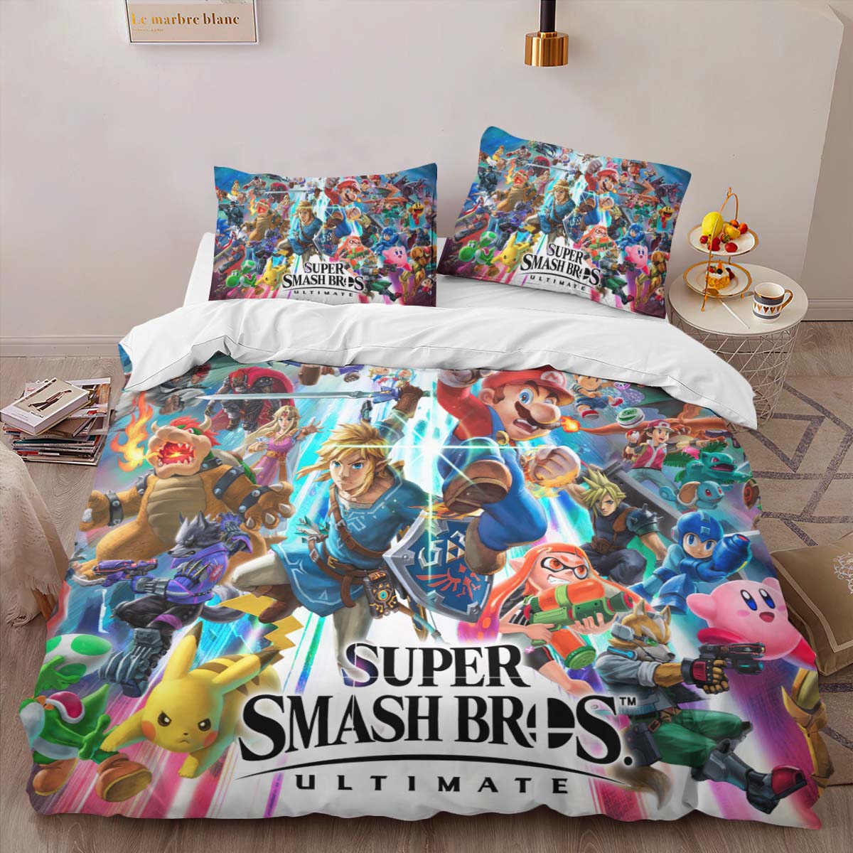 Housse De Couette Super Mario Personnages 9 Super Bros Parure de lit Ensemble De Literie – Image 2