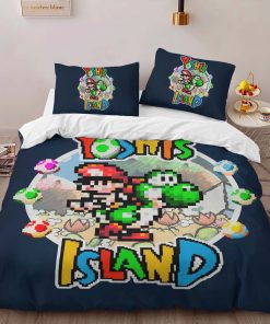 Alternative view of Housse De Couette Super Mario L’île de Yoshi Parure de lit Ensemble De Literie