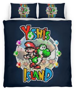 Housse De Couette Super Mario L’île de Yoshi Parure de lit Ensemble De Literie