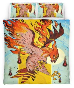 Housse De Couette Flambusard Pokémon Parure de lit Ensemble De Literie