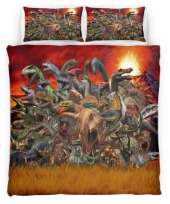 Housse De Couette Les Dinosaures de Jurassic World 3 Parure de lit Ensemble De Literie
