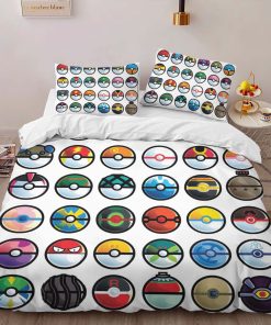 Alternative view of Housse De Couette Grand Tableau des Poké Balls Pokémon Parure de lit Ensemble De Literie