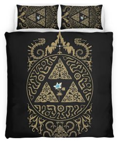 Housse De Couette The Legend of Zelda – Breath of the Wild Triforce Parure de lit Ensemble De Literie