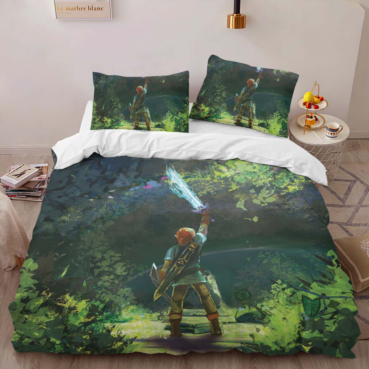 Housse De Couette The Legend of Zelda – Link dans la Forêt Parure de lit Ensemble De Literie – Image 2