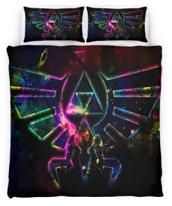 Housse De Couette The Legend of Zelda – Logo Style Galaxie Parure de lit Ensemble De Literie