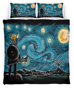 Housse De Couette The Legend of Zelda Style Van Gogh Parure de lit Ensemble De Literie
